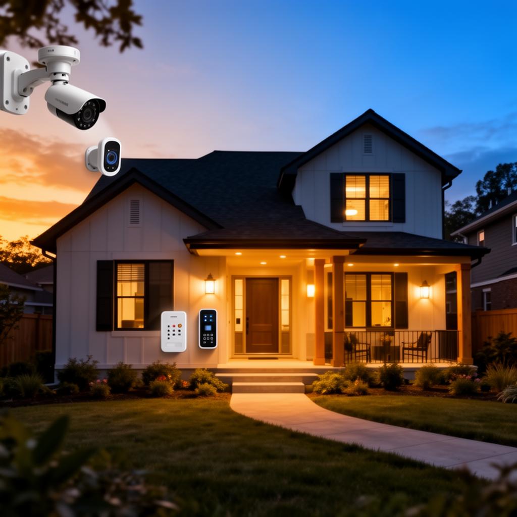 Residential home with security system